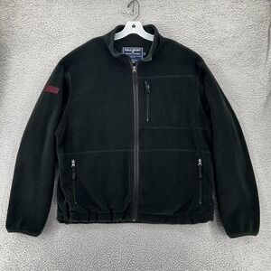 Vintage Polo Sport Ralph Lauren Jacket Men 2XL Polartec Fleece Full Zip Black